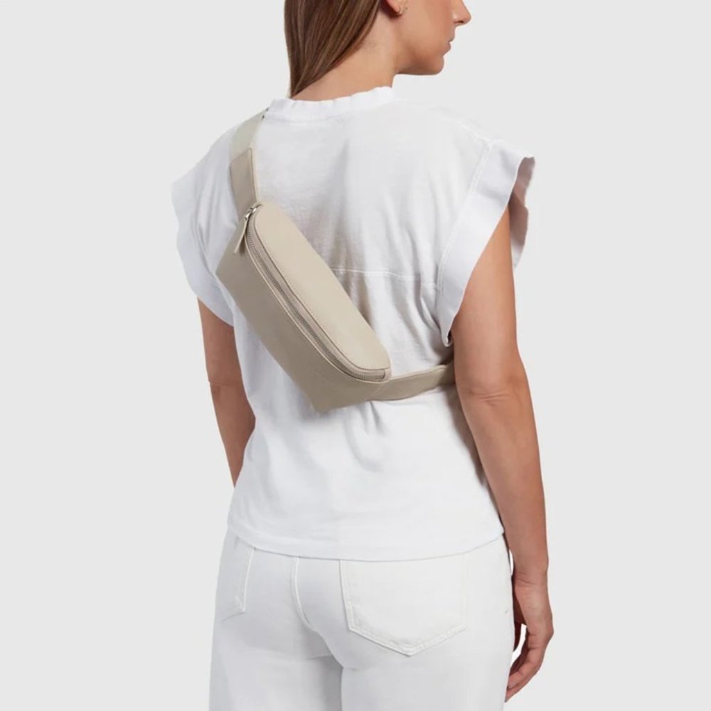 Monos - Metro Sling on Ivory Vegan Leather - EUC